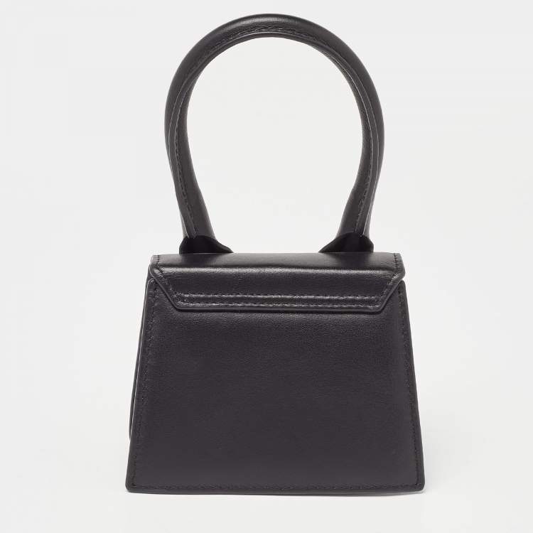 Pre Owned Jacquemus Black Leather Mini Le Chiquito Bag