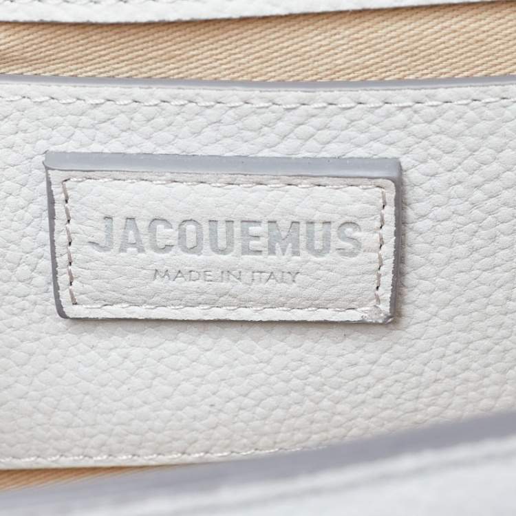 Pre Owned Jacquemus Grey Leather Le Grand Bambino Top Handle Bag