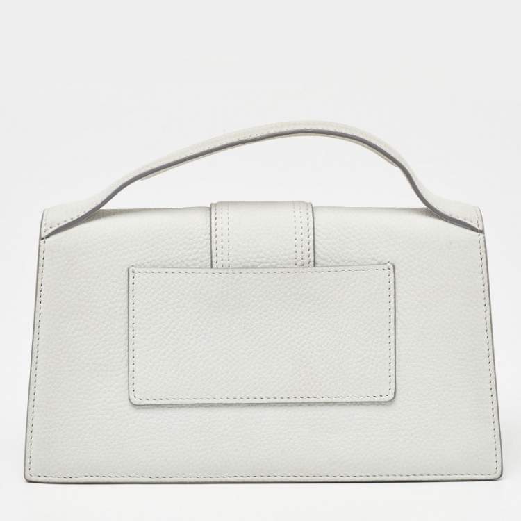 Pre Owned Jacquemus Grey Leather Le Grand Bambino Top Handle Bag