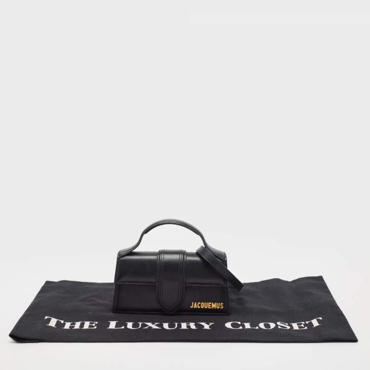 Pre Owned Jacquemus Black Leather Mini Le Bambino Top Handle Bag