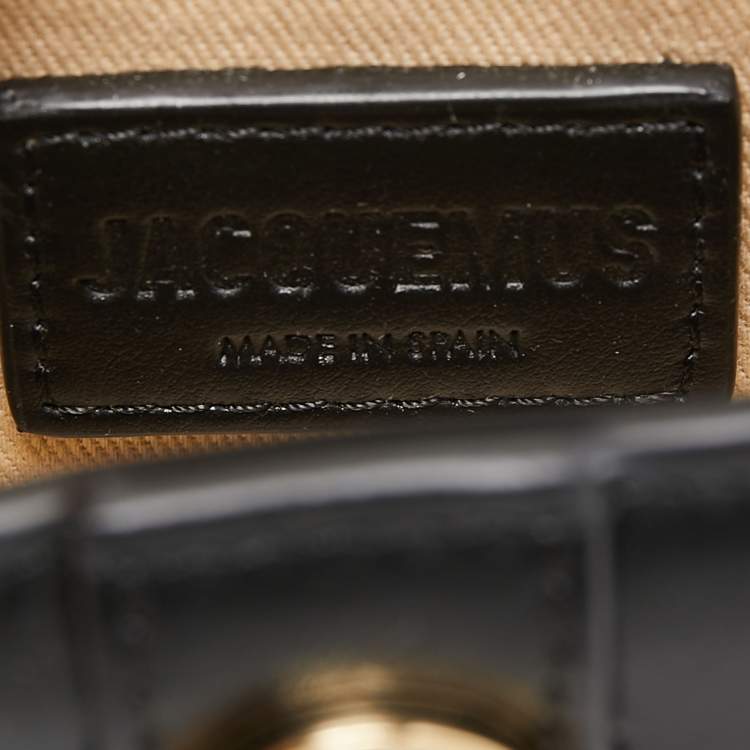 Pre Owned Jacquemus Black Leather Mini Le Chiquito Montagne Bag
