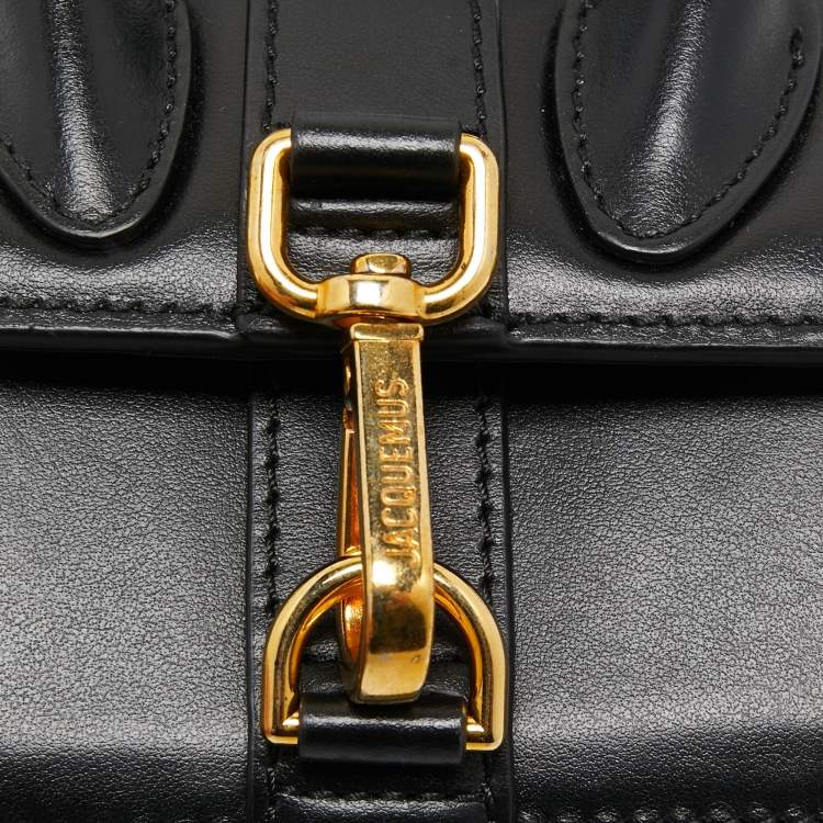 Pre Owned Jacquemus Black Leather Mini Le Chiquito Montagne Bag