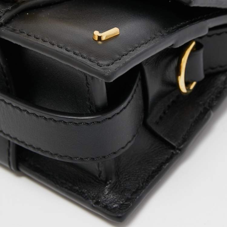 Pre Owned Jacquemus Black Leather Mini Le Chiquito Montagne Bag
