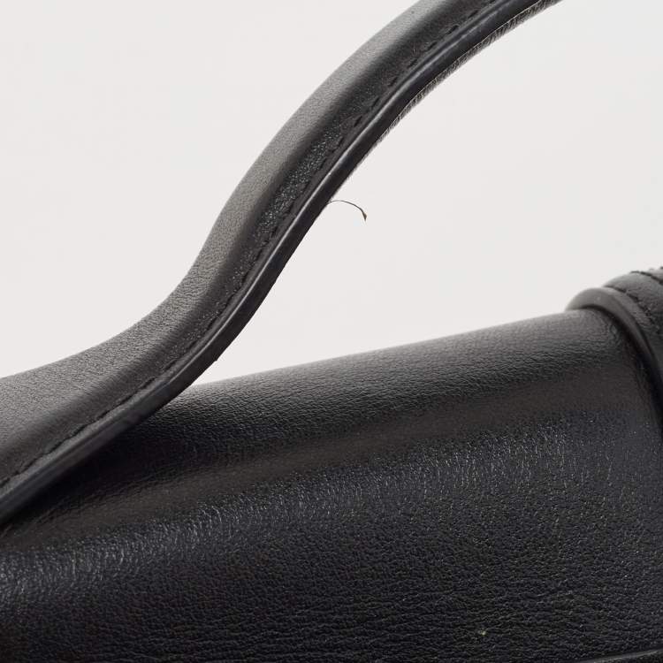 Pre Owned Jacquemus Black Leather Le Grand Bambino Top Handle Bag