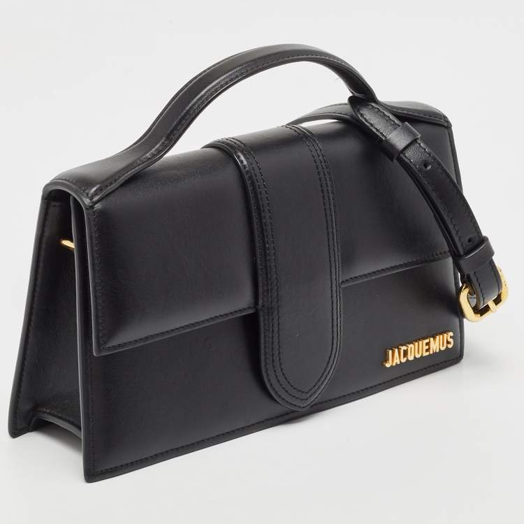 Pre Owned Jacquemus Black Leather Le Grand Bambino Top Handle Bag