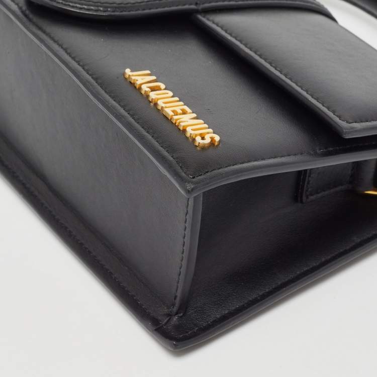 Pre Owned Jacquemus Black Leather Le Grand Bambino Top Handle Bag