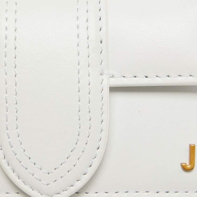 Pre Owned Jacquemus White Leather Mini Le Petit Bambino Crossbody Bag