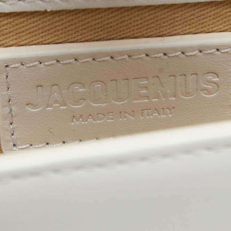 Pre Owned Jacquemus White Leather Mini Le Petit Bambino Crossbody Bag