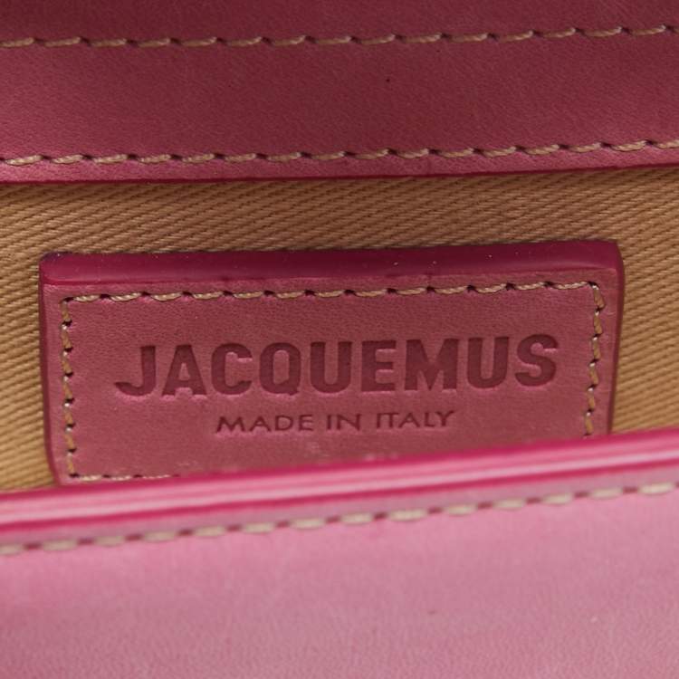 Pre Owned Jacquemus Pink Leather Mini Le Petit Bambino Crossbody Bag