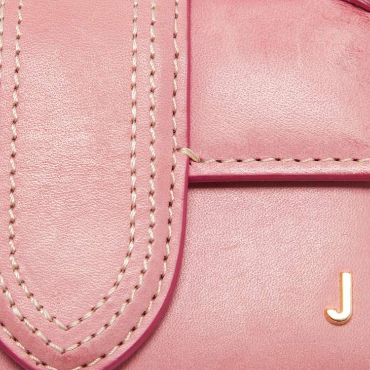 Pre Owned Jacquemus Pink Leather Mini Le Petit Bambino Crossbody Bag