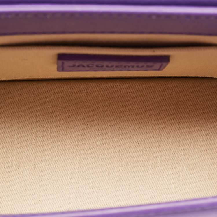 Pre Owned Jacquemus Purple Nubuck Leather Le Chiquito Moyen Top Handle Bag