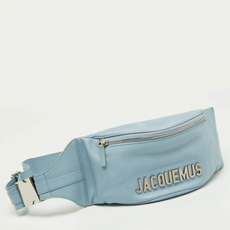 Pre Owned Jacquemus Blue Leather La Banane Belt Bag