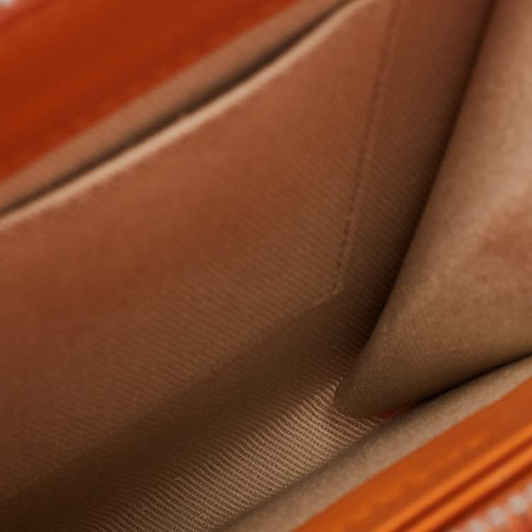 Pre Owned Jacquemus Orange Leather Le Gadju Neck Wallet