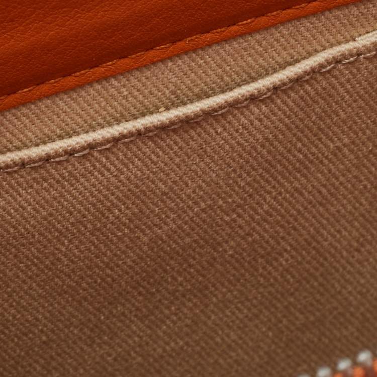 Pre Owned Jacquemus Orange Leather Le Gadju Neck Wallet