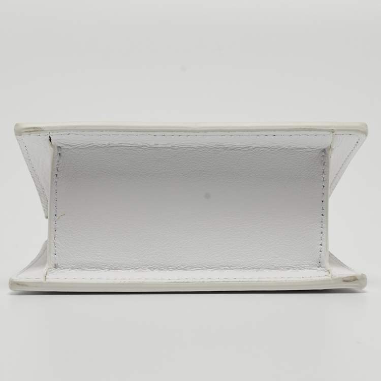Pre Owned Jacquemus White Leather Mini Le Chiquito Top Handle Bag
