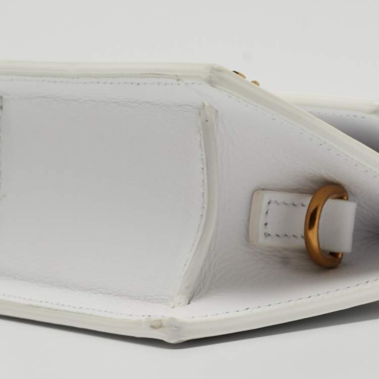Pre Owned Jacquemus White Leather Mini Le Chiquito Top Handle Bag