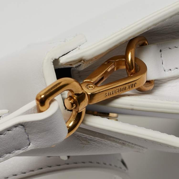 Pre Owned Jacquemus White Leather Mini Le Chiquito Top Handle Bag