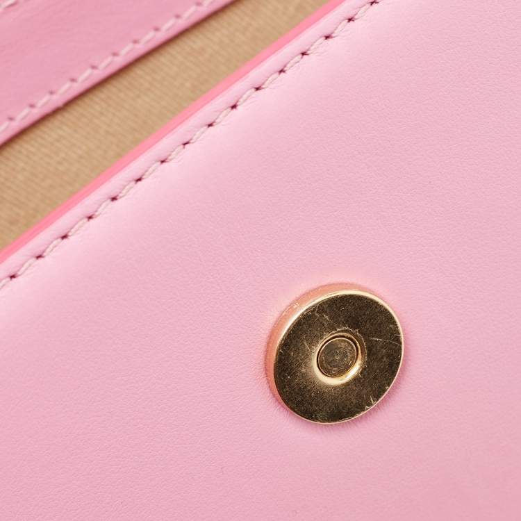 Pre Owned Jacquemus Light Pink Leather Le Chiquito Moyen Top Handle Bag