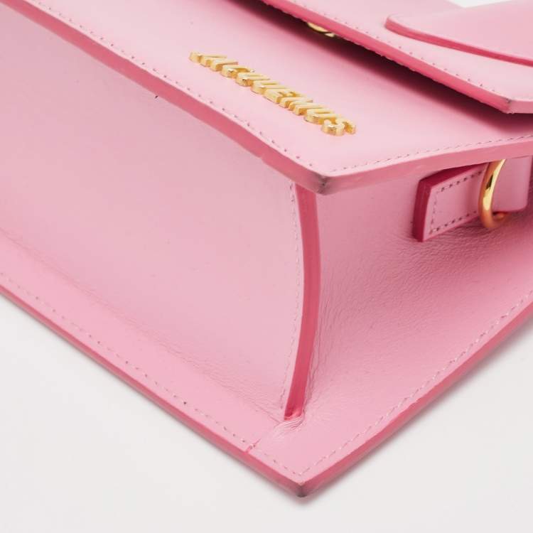 Pre Owned Jacquemus Light Pink Leather Le Chiquito Moyen Top Handle Bag