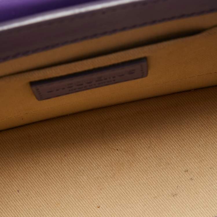 مملوكة مسبقًا Jacquemus Purple Leather Le Chiquito Noeud Top Handle Bag