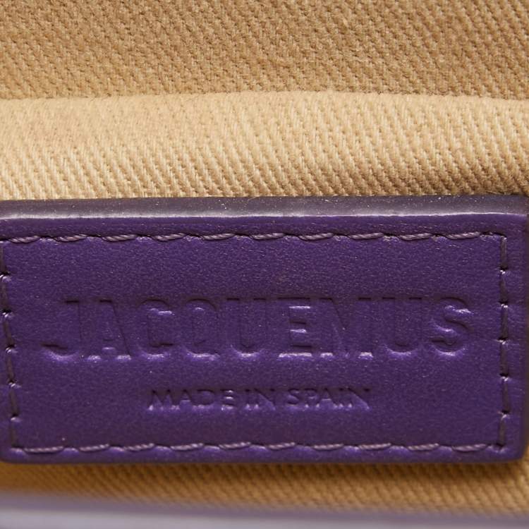 مملوكة مسبقًا Jacquemus Purple Leather Le Chiquito Noeud Top Handle Bag