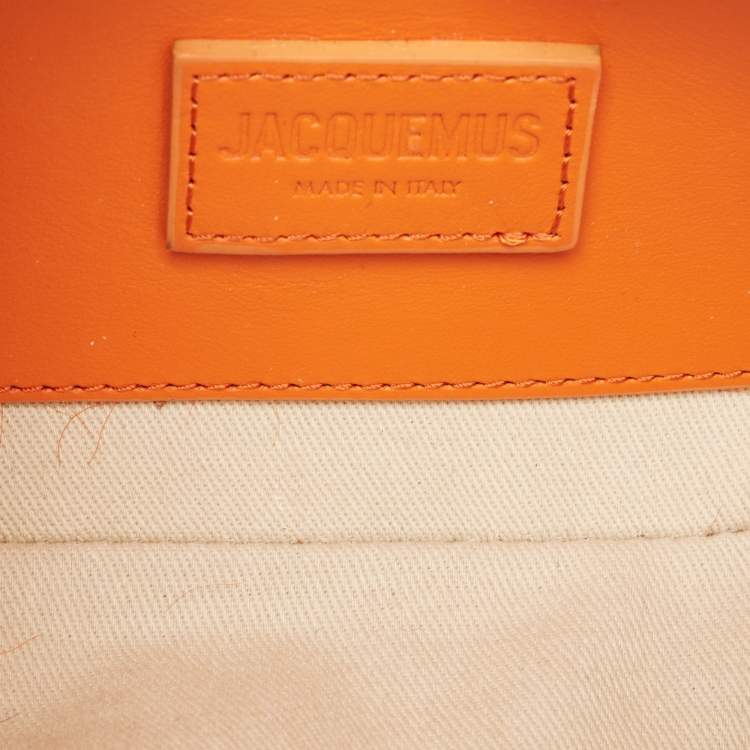 Pre Owned Jacquemus Orange Calf Hair and Leather Le Bisou Baguette Bag