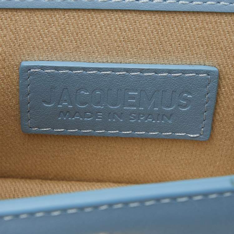 Pre Owned Jacquemus Light Blue Leather Mini Le Piccolo Chain Bag