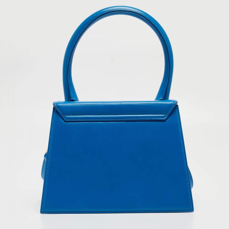 Pre Owned Jacquemus Blue Leather Grand Le Chiquito Top Handle Bag