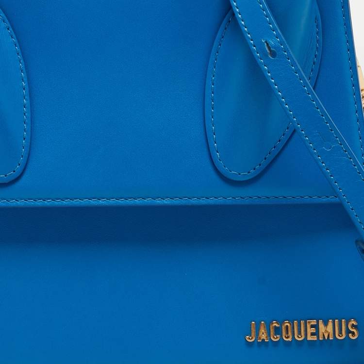 Pre Owned Jacquemus Blue Leather Grand Le Chiquito Top Handle Bag
