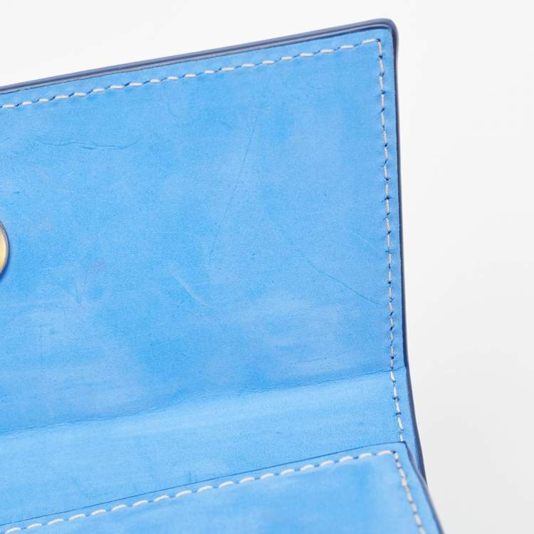 Pre Owned Jacquemus Blue Nubuck Leather Le Chiquito Noeud Top Handle Bag