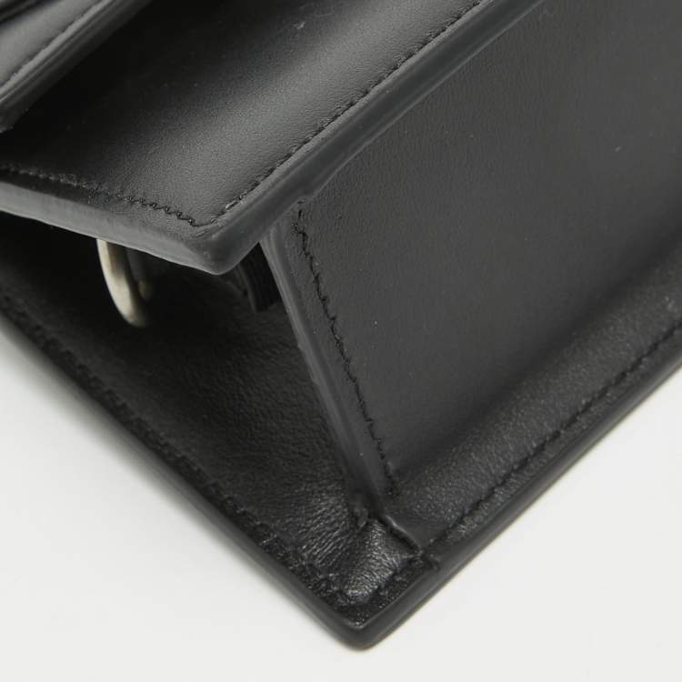 Pre Owned Jacquemus Black Leather Mini Le Chiquito Top Handle Bag