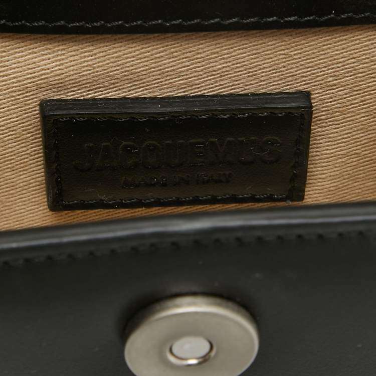 Pre Owned Jacquemus Black Leather Mini Le Chiquito Top Handle Bag