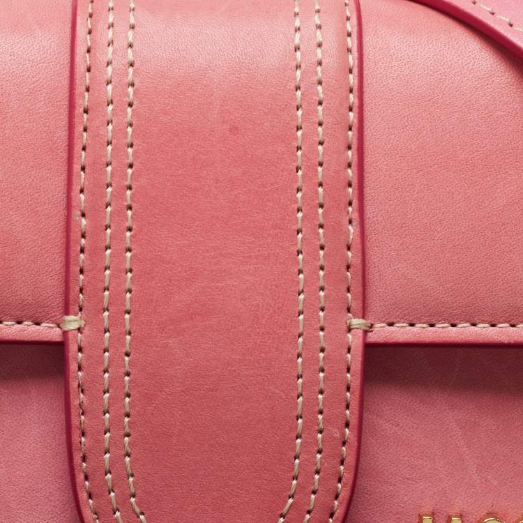 Pre Owned Jacquemus Pink Leather Mini Le Bambino Top Handle Bag