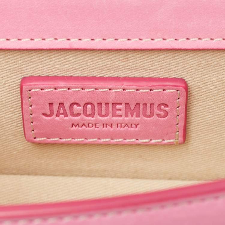 Pre Owned Jacquemus Pink Leather Mini Le Bambino Top Handle Bag