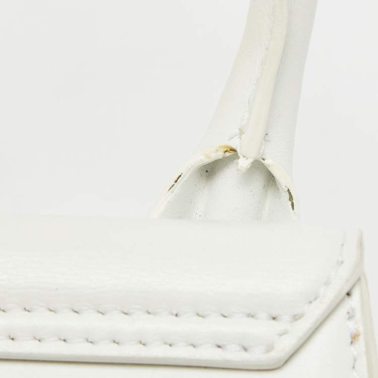 Pre Owned Jacquemus White Leather Le Chiquito Mini Bag