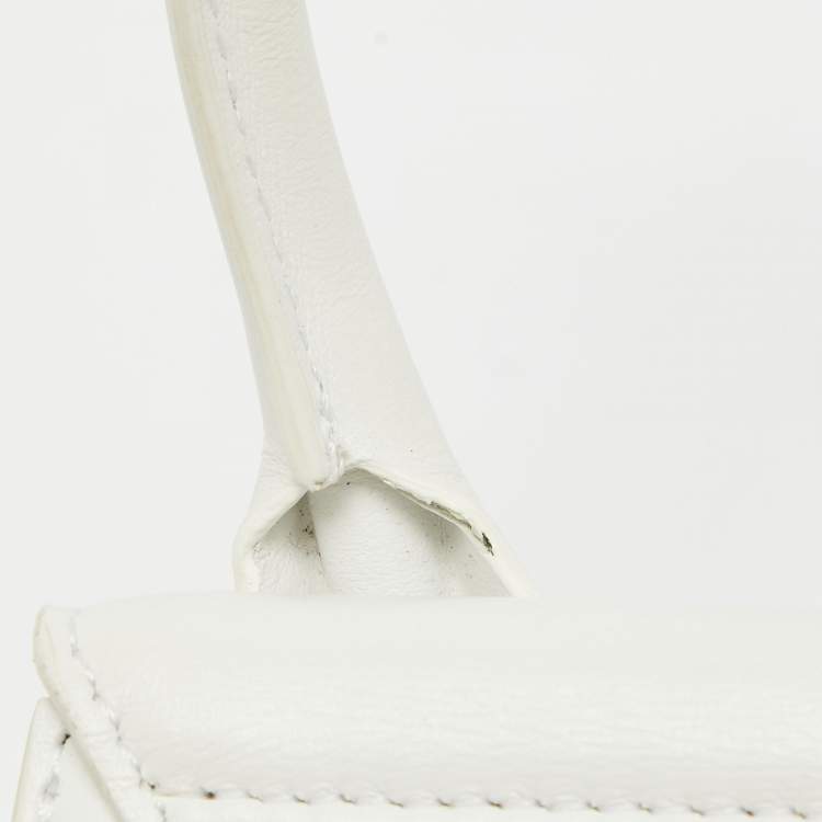 Pre Owned Jacquemus White Leather Le Chiquito Mini Bag