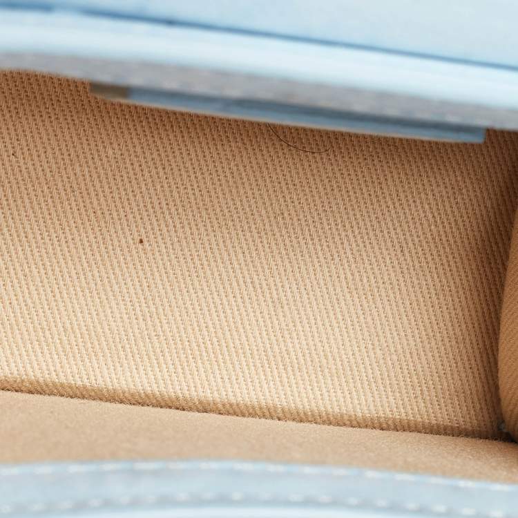 Pre Owned Jacquemus Light Blue Nubuck Leather Mini Le Chiquito Top Handle Bag