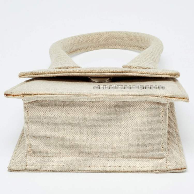 Pre Owned Jacquemus Beige Canvas Mini Le Chiquito Bag