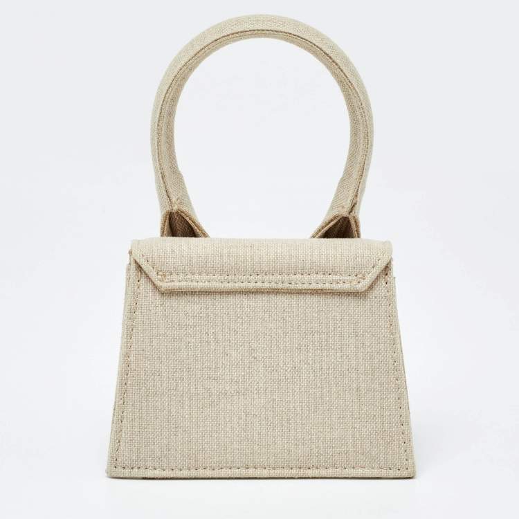 Pre Owned Jacquemus Beige Canvas Mini Le Chiquito Bag