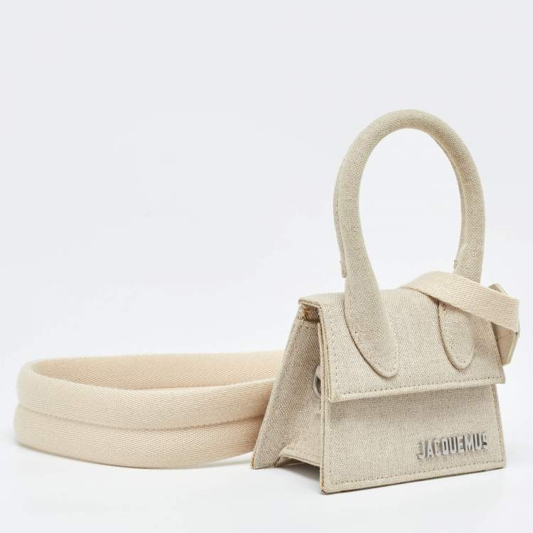 Pre Owned Jacquemus Beige Canvas Mini Le Chiquito Bag