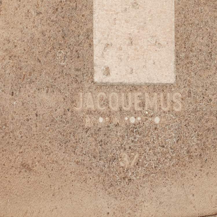 Pre Owned Jacquemus Yellow Leather Novio Sandals Size 37