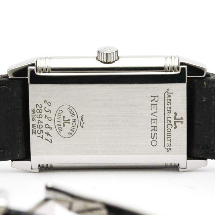 Pre Owned Jaeger LeCoultre Silver Stainless Steel Reverso 252.8.47 Quartz Women's Wristwatch 23 MM