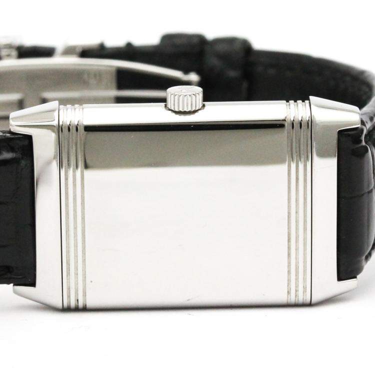 Pre Owned Jaeger LeCoultre Silver Stainless Steel Reverso 252.8.47 Quartz Women's Wristwatch 23 MM