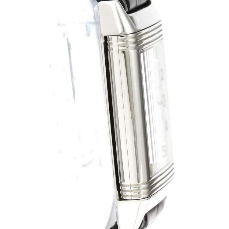 Pre Owned Jaeger LeCoultre Silver Stainless Steel Reverso 252.8.47 Quartz Women's Wristwatch 23 MM