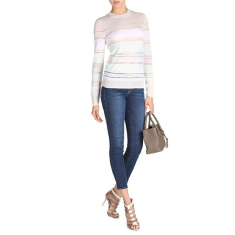 Pre Owned Jason Wu Striped Merino Wool Sweater M