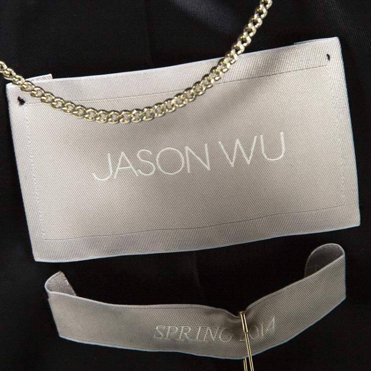 Pre Owned Jason Wu Black Silk Lapel Sleeveless Tuxedo Jumpsuit S