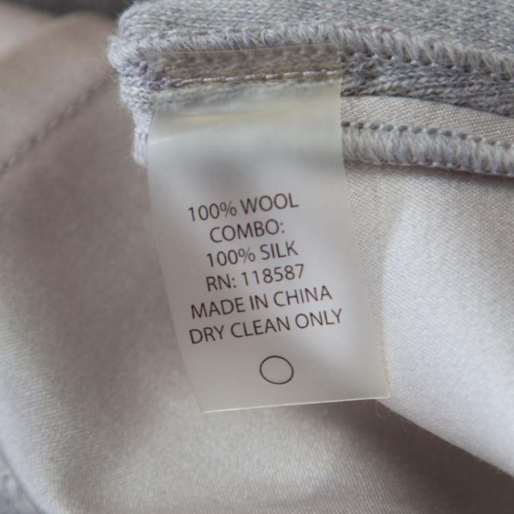 مملوكة مسبقًا Jason Wu Grey Wool and Silk Oversized Sweatshirt XS 