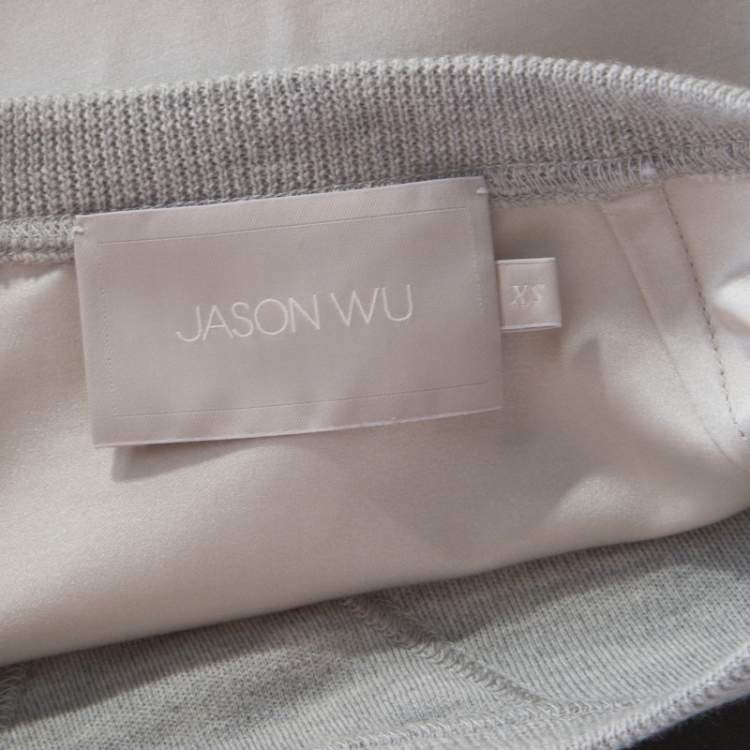 مملوكة مسبقًا Jason Wu Grey Wool and Silk Oversized Sweatshirt XS 