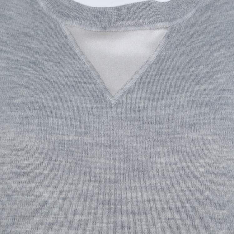 مملوكة مسبقًا Jason Wu Grey Wool and Silk Oversized Sweatshirt XS 