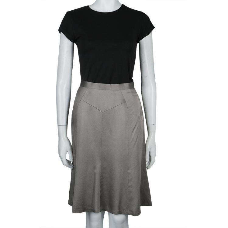 Pre Owned Jason Wu Grey A-Line Skirt L